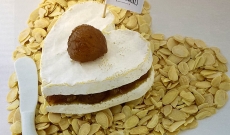 Coeur de neufchâtel fondant en moelleux de marrons confits
